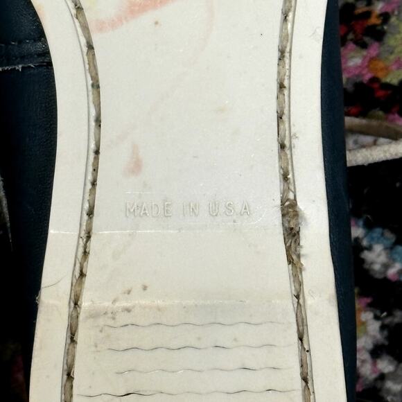 EXCELLENT Quoddy Women's Canoe Boat Shoe Moccasin Blue Green Made in Maine USA 9 - Picture 12 of 12